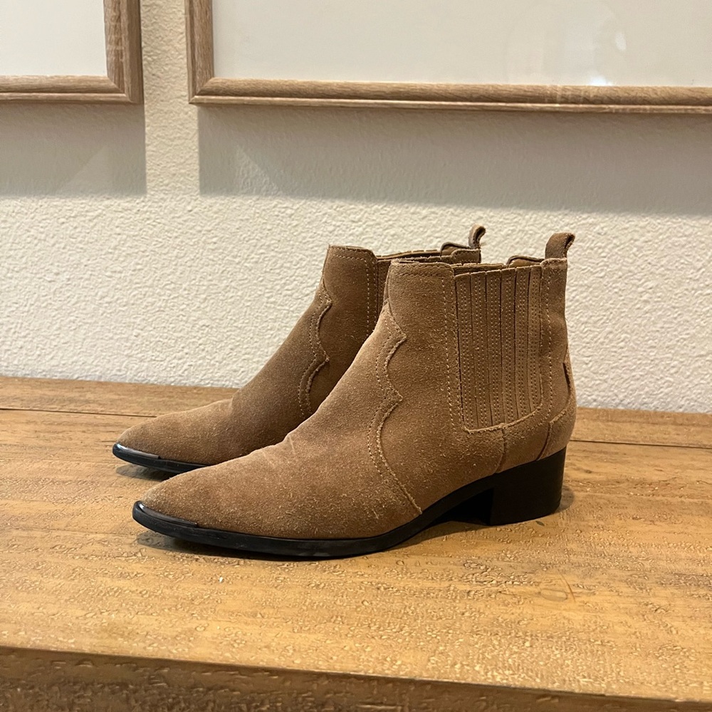 Marc Fisher Tan Ankle Boots